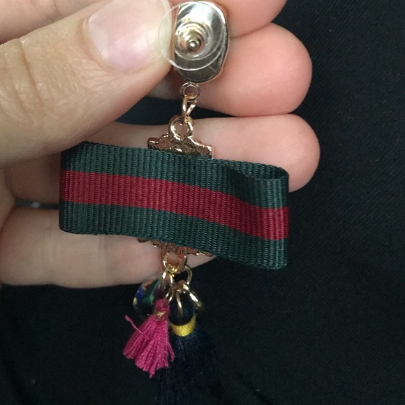 New Drop Ethnic Earrings Bow Tie - Picture 4 of 4